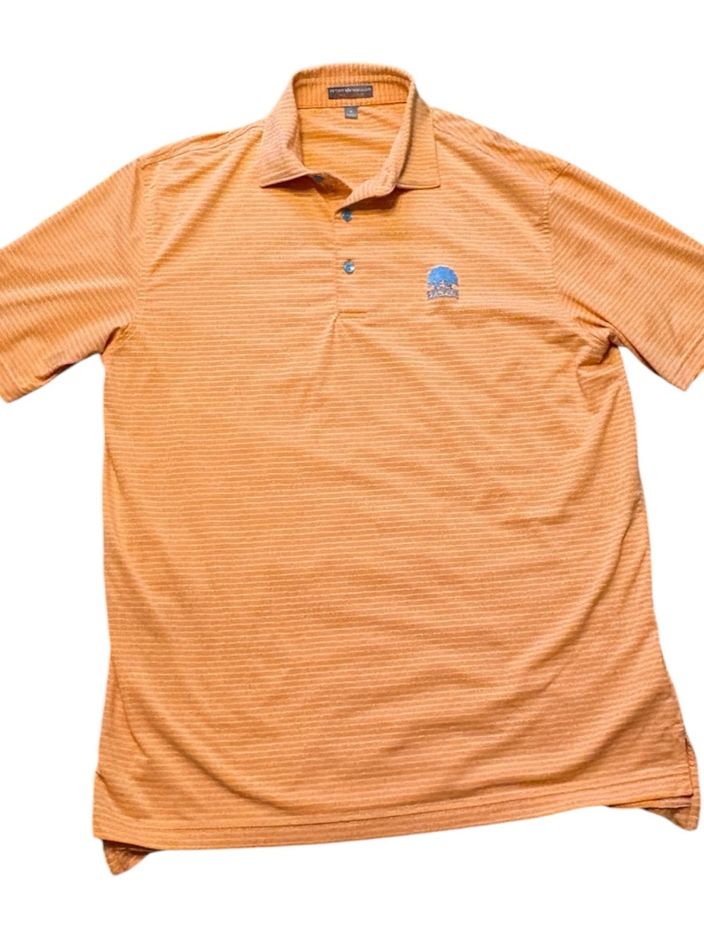 Peter Millar Orange Heathered Short-Sleeve Polo